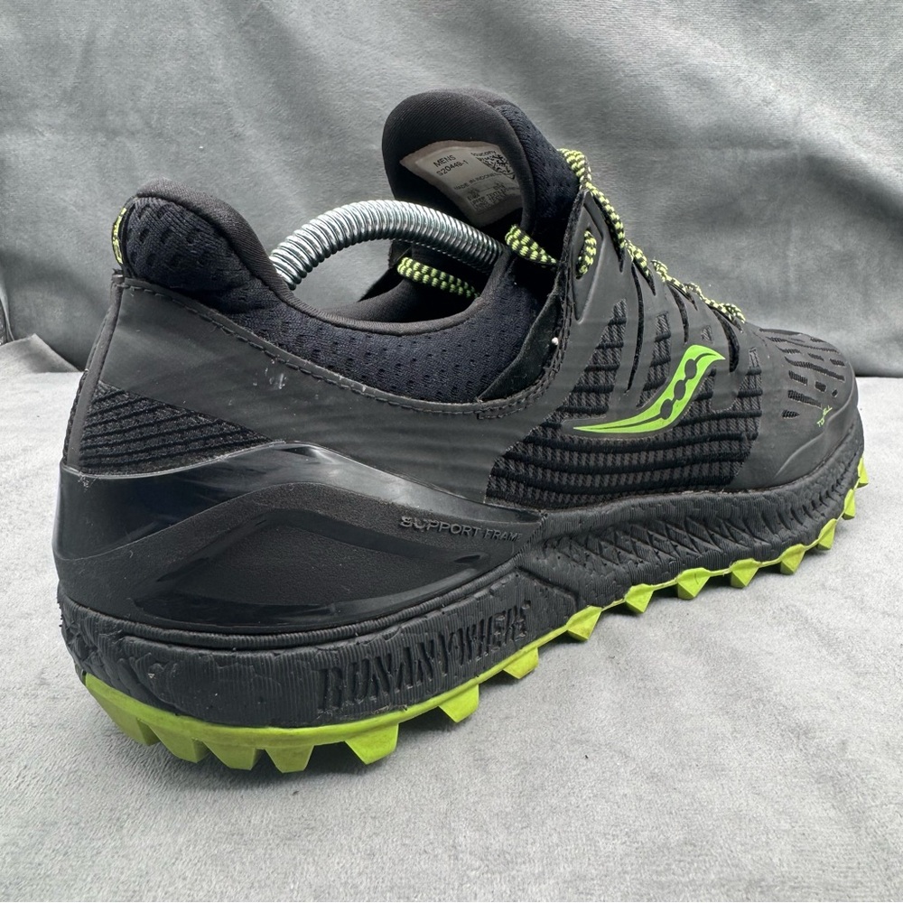 Saucony Xodus ISO 3 Trail Running Shoes Black/Slime Men’s Size 10.5 - Picture 7 of 14